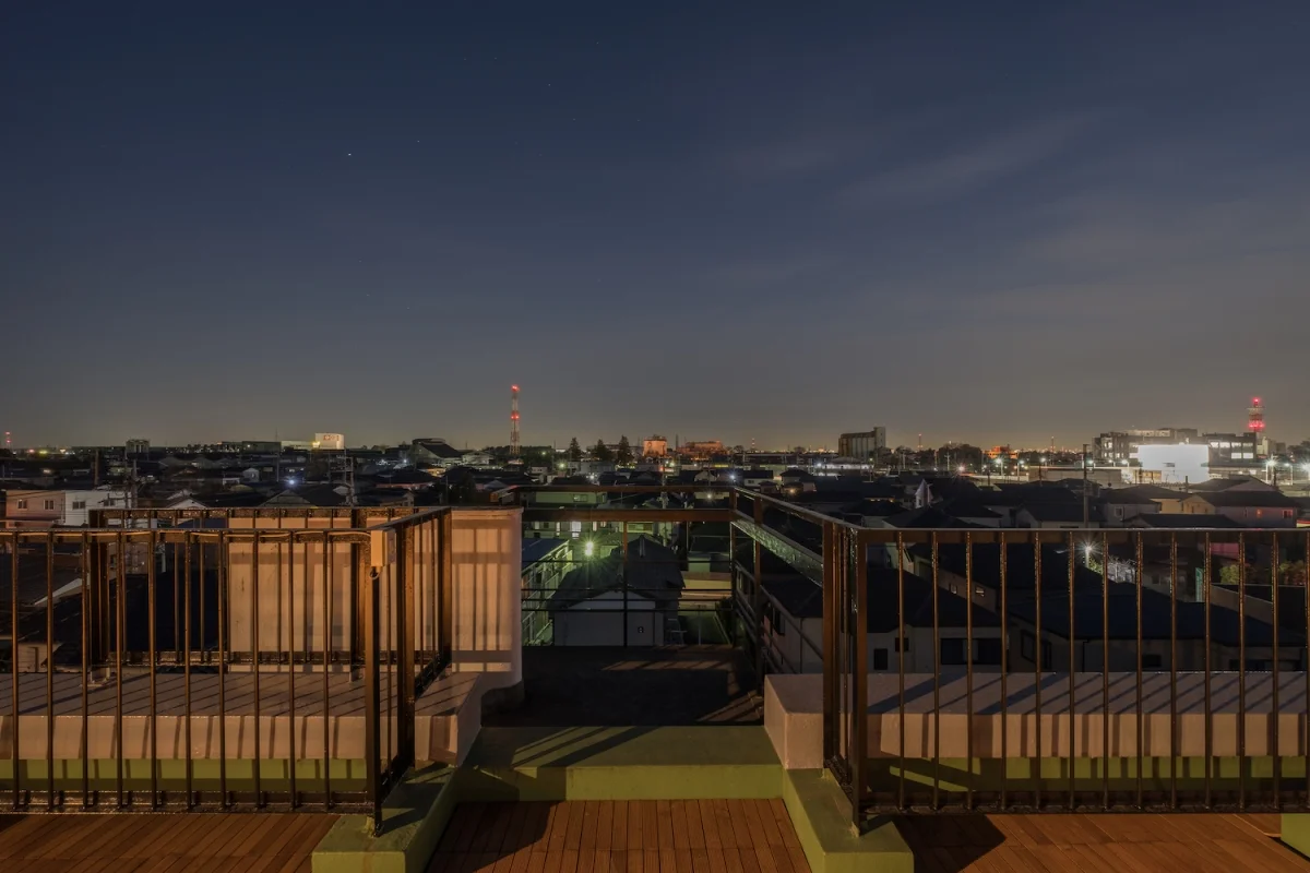 屋上からの夜景です。