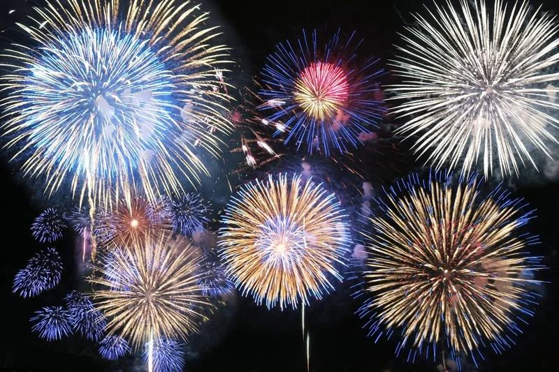 屋上から多摩川の花火見えます☆