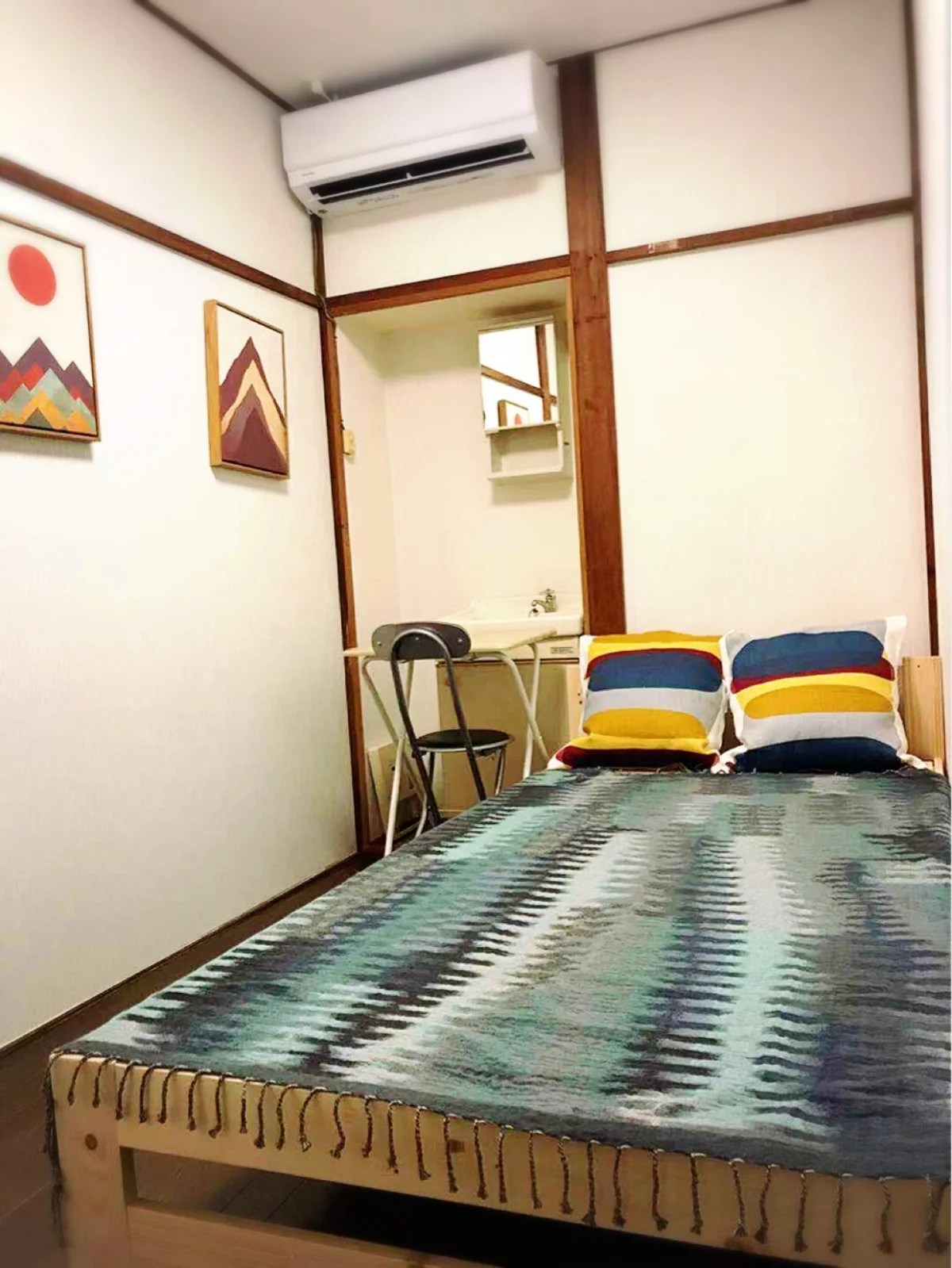 エアコン新品、専用洗面付き！